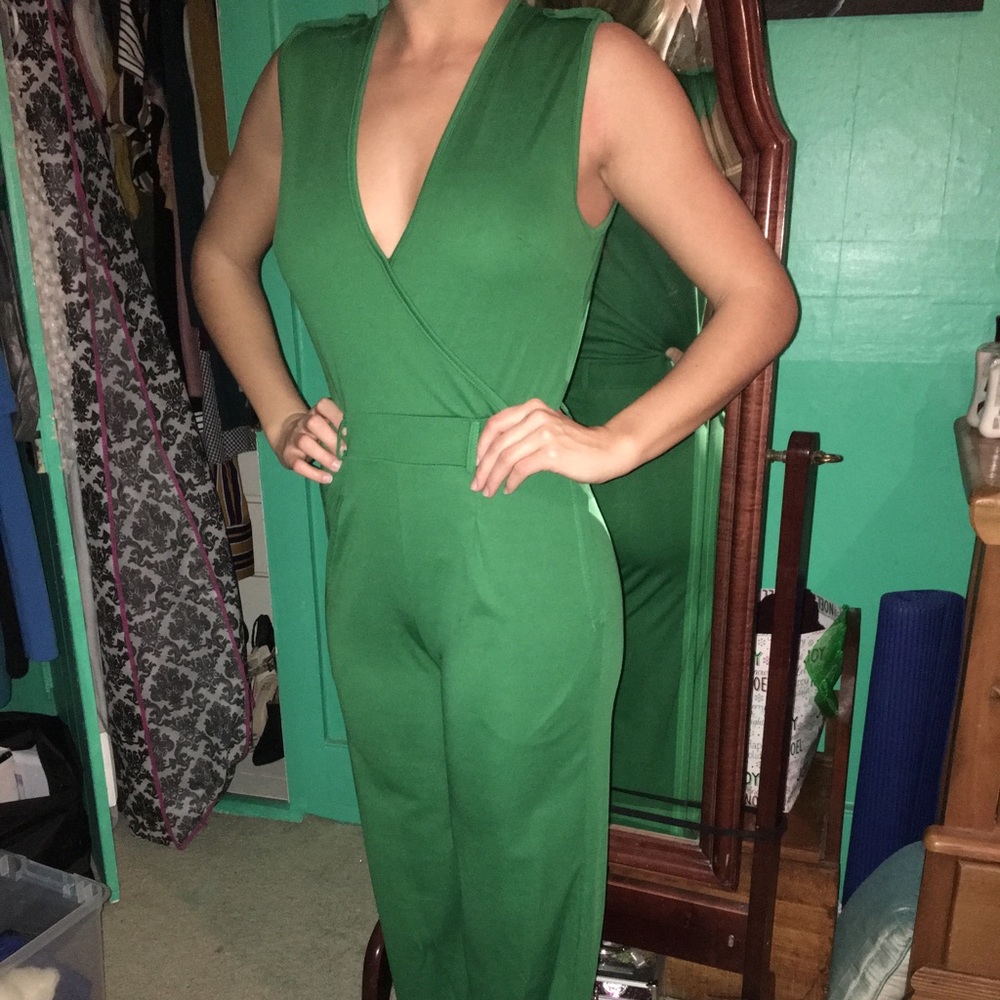 Green jumpsuit